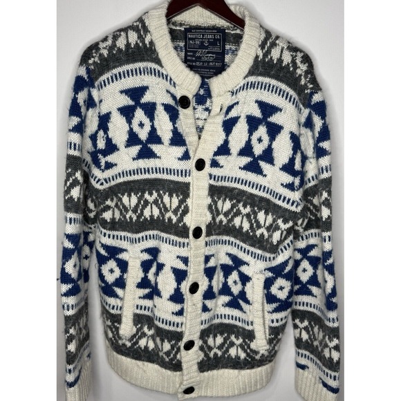 Nautica Other - Vintage Nautica Jean Co Chunky Wool Cardigan Large
